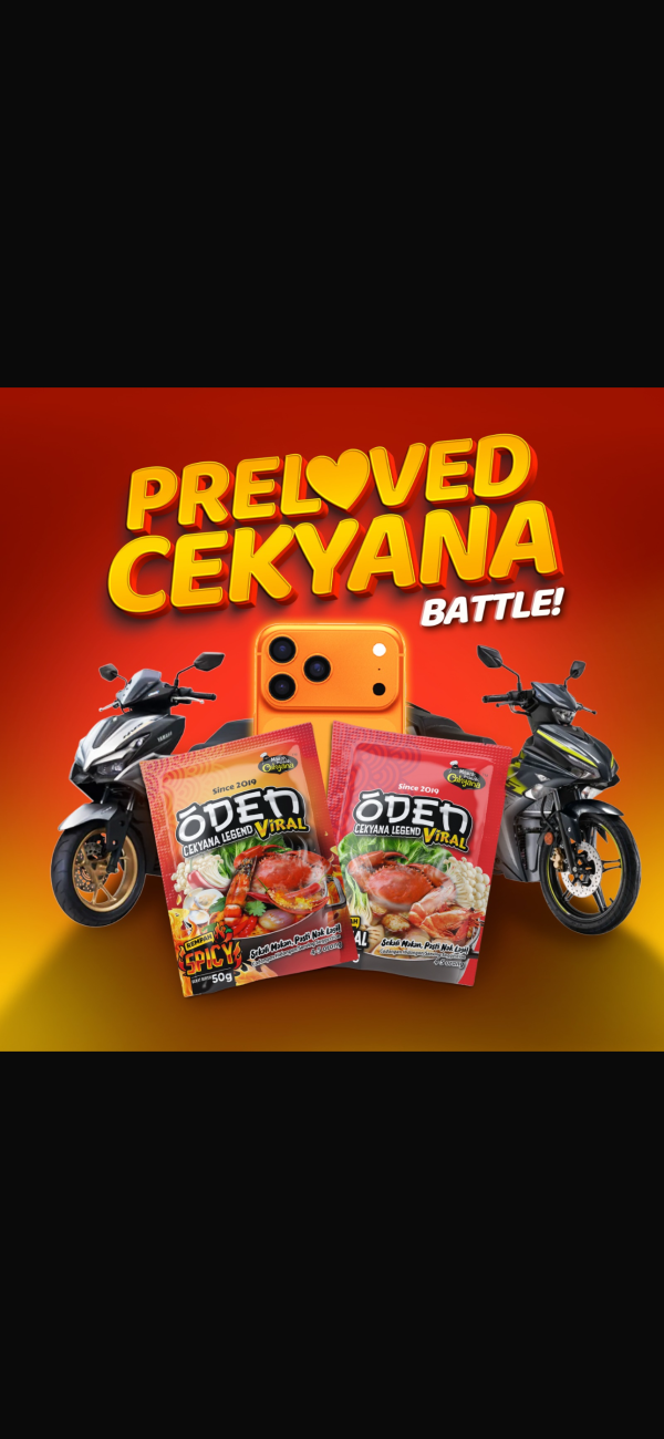 1. PRELOVED CEKYANA BATTLE 14.4.2026 (12 BIJI MOTOR)